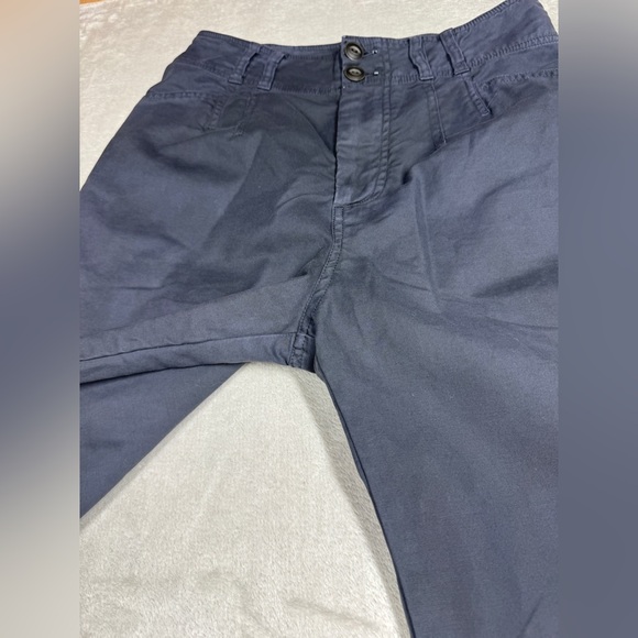 By Anthropologie Fatima Dip Dyed Wide Leg Cropped Grey White Boho Pants Size 27 - Picture 4 of 16